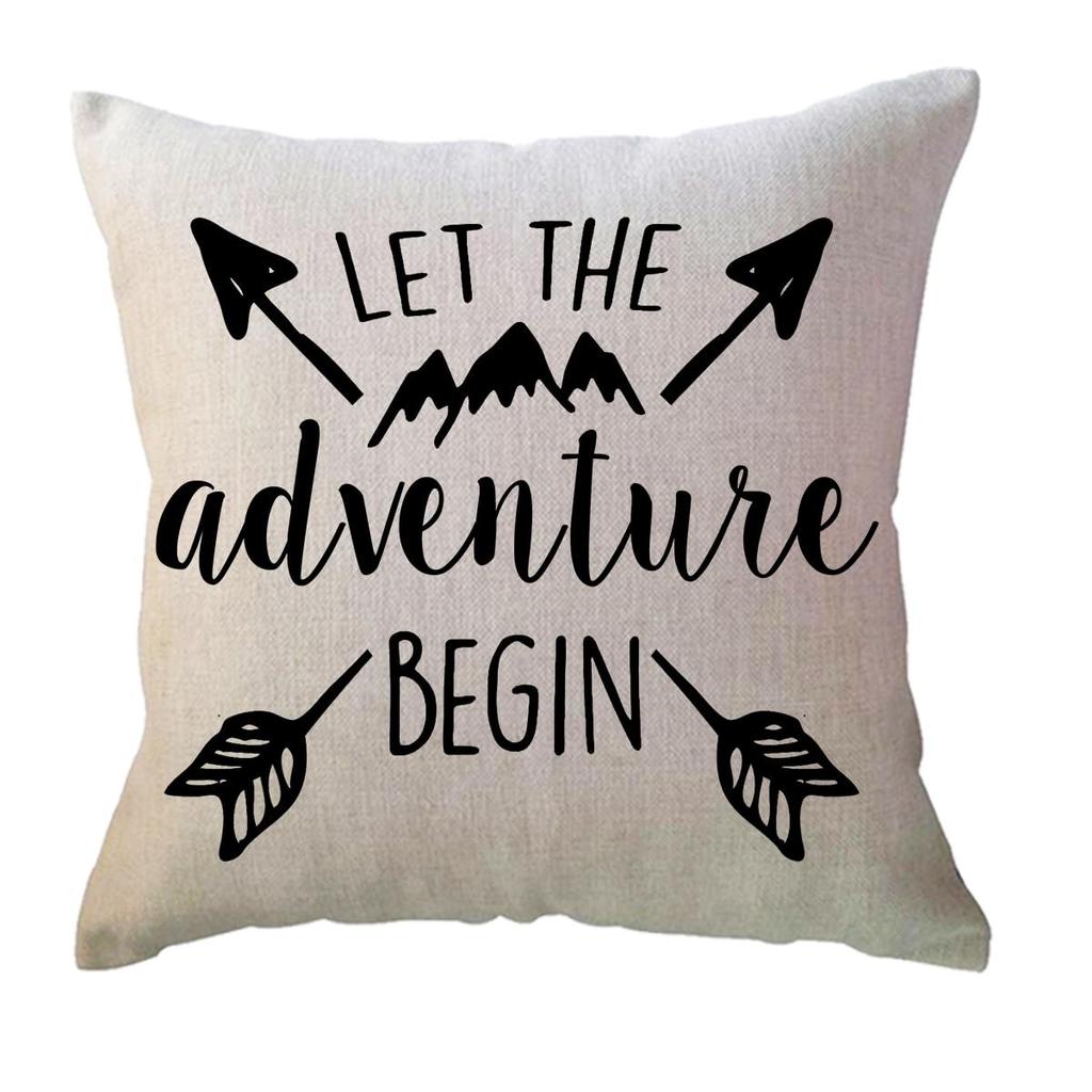 1pc Adventure Arrow Throw Pillow Covers Mountain Forest Pillowcases 18 X 18 Inch
