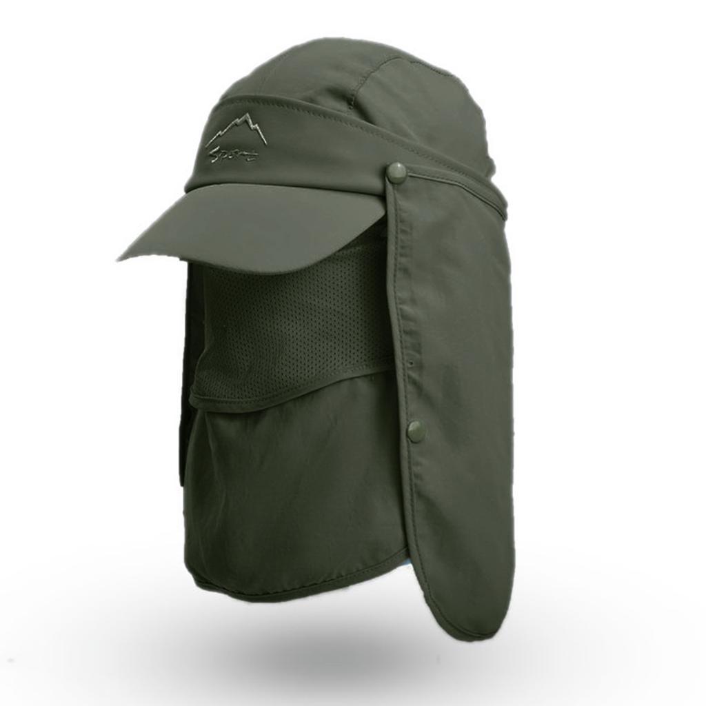 Sun Cap with Removable Face Neck Cover Flap Quick Dry Breathable Fishing Hat Summer Outdoor Sun