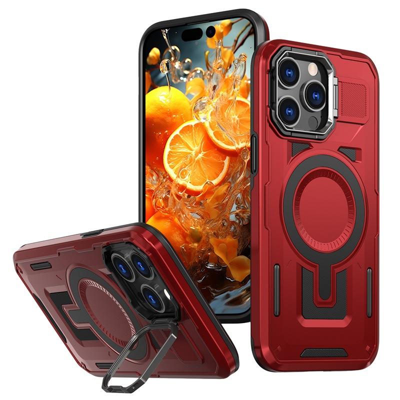 Новая модель подходит для чехла для мобильного телефона Apple 16PRO, держателя для объектива, магнитной защелки Magsafe, противоударного защитного чехла для iPhone15.
