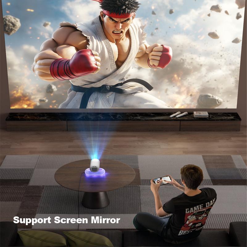 Vivicine Новейший YT900 Android 13 1920x1080p Full HD 1080p Проектор для домашнего кинотеатра, Автофокус, Автоматическая коррекция трапецеидальных искажений