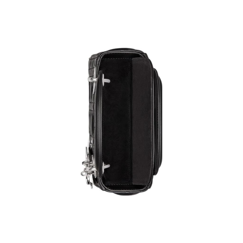 DIOR Lady Dior Lambskin Handbag, Shoulder Bag, Crossbody Bag, Handbag Mini Women's Black M0505PNGE-M900