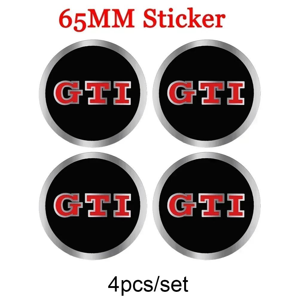 4Pcs Aluminum Metal Emblem Car Wheel Center Hub Caps Sticker Badge For Volkswagen VW R GTI Golf 5 7 Caddy Passat b6 Polo Tiguan EB1 c3
