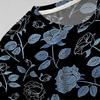 Women's Rose Series Basic Crewneck Short Sleeve T-Shirt Minimalist Style, Soft & Comfortable Fabric, Versatile for Daily Casual & Home Wear