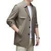 Fashionable Long-sleeved Jacket for Men In Spring New Fashion Trendy and Versatile Mid-length Korean Style Loose Solid Color Top