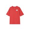 Jordan Flight Essentials Oversized Solid Color Crew Neck Logo Patch Short Sleeve T-Shirt Women T-Shirts Lobster-Red DD7058-605