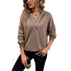 Autumn Women's Blouse Solid Color Comfortable Casual Long Sleeve Hooded Tops