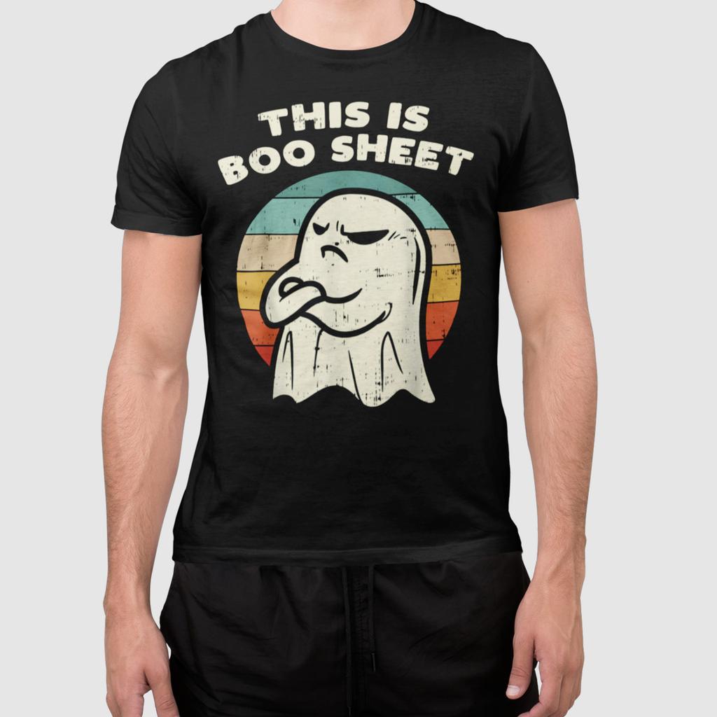 This Is Boo Sheet Shirt Funny Ghost Meme Retro Halloween Humor Tee