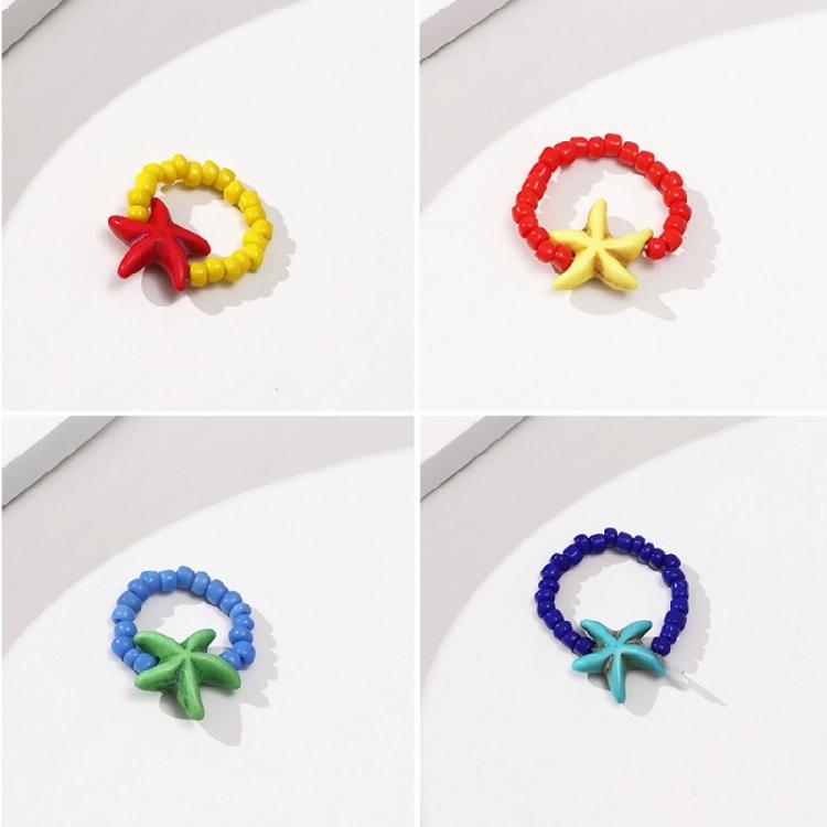 Кольца из радужного бисера Ручная работа Штабелируемые кольца из бисера Бохо украшения Подарок
