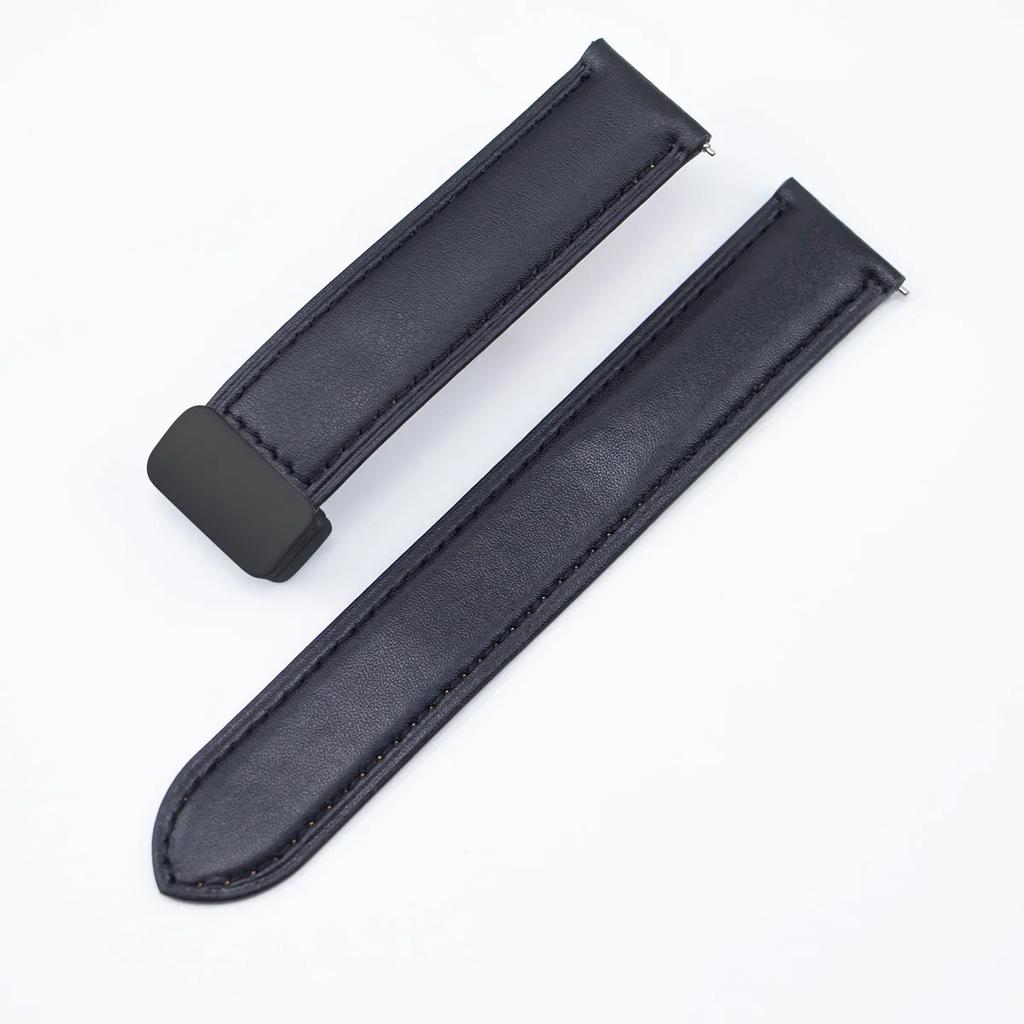 20mm Leather Strap For Samsung Galaxy Watch 6 5 4 7Classic 43mm 47mm 44mm 40mm 42mm 45mm Magnetic Buckle Band for Huawei GTS BIP
