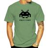 Press Start Space Invaders T-Shirt for Men Martians Invasion Shooting Aliens Game Cotton Tees Short Sleeve T Shirt 4XL 5XL Tops