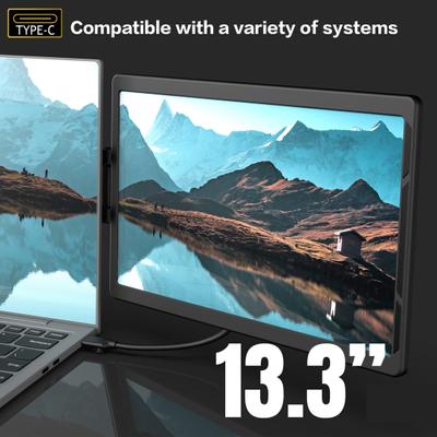 Расширитель экрана ноутбука 13,3" FHD IPS Расширитель монитора ноутбука Двойной экран Type-C 3.1 Портативный