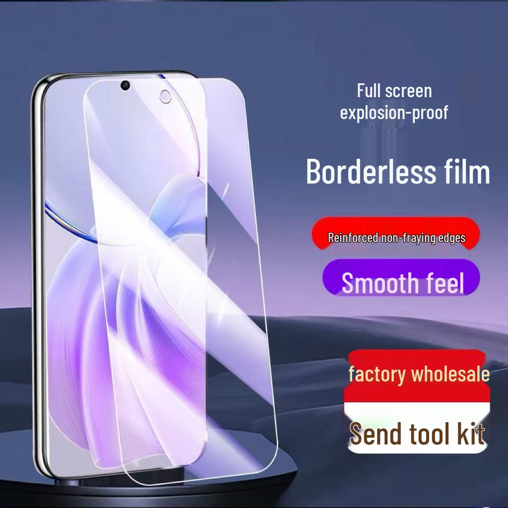 Закаленное стекло для экрана Vivo Y100i/Y100t - Полное покрытие, Защита от синего света, HD-четкость, Защита от падений