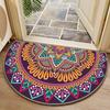 Bohemian Semi-circle Vintage Entry Crystal Velvet Doormat Living Room Exotic Entryway Footer Home Decoration
