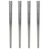 Kitchen Oil Children's Stainless Steel Vacuum Chopsticks, Silver, Single Item, 4 Pieces