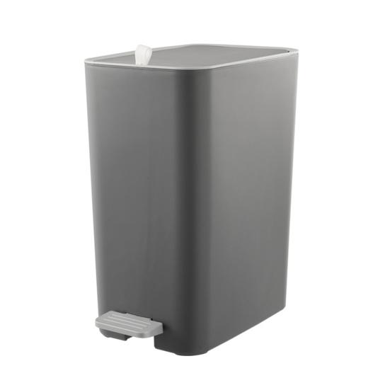 Slim Bathroom Trash Can 2 Gal/ 3 Gal Garbage Can with Lid Soft Close Step Pedal Trash Bin Odor Control Waste Bin for Bathroom Bedroom Kitchen Office