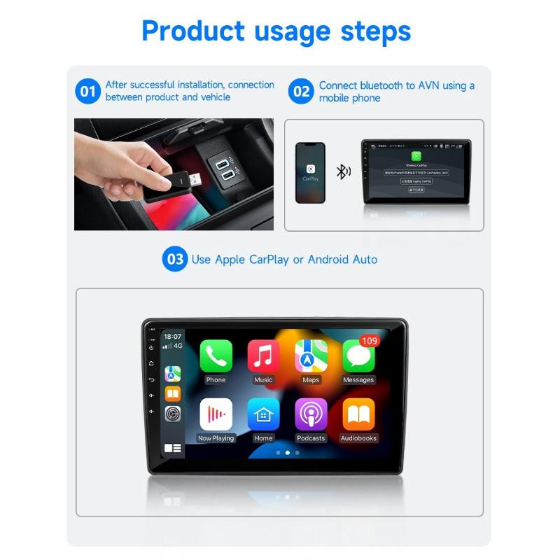 2 в 1 НОВЫЙ беспроводной CarPlay Android Auto беспроводной адаптер Smart Mini AI Box Plug And Play WiFi быстрое подключение универсальный для Nissan