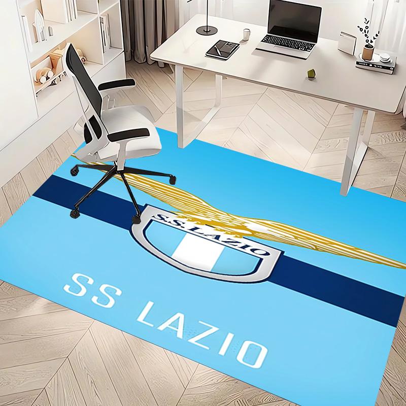 1pc Lazio logo Print Area Rug - Soft, Washable Non-Slip Indoor Mat, Living Room, Home Office Decorative Rug,Office Decorative