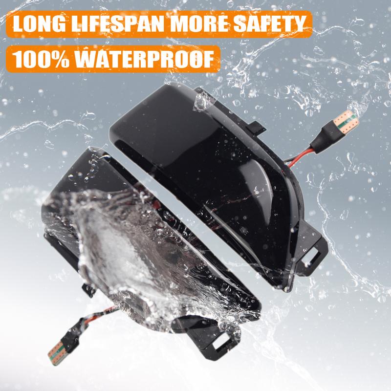 2pcs Dynamic Sequential Blinker Amber LED Side Mirror Turn Signal Light For Ford Ranger T6 2012-2019 Raptor & Wildtrak Everest