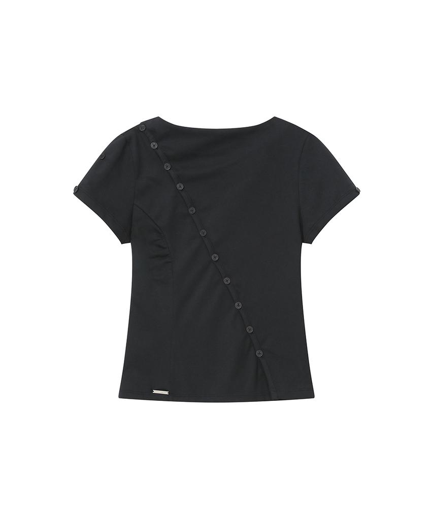 MISEKI SEOUL Diagonal Open Short Sleeve Black