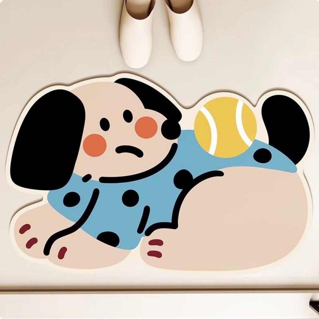 Diatomaceous Diatom Mat Quick Dry Diatomaceous Diatom Floor Mat Creature Shaped Floor Rug Water Absorbent Soft Diatom Mud Pad