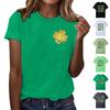 Женская футболка свободного покроя, повседневная, St.. Пуловер с круглым вырезом и короткими рукавами с принтом ко Дню Святого Патрика