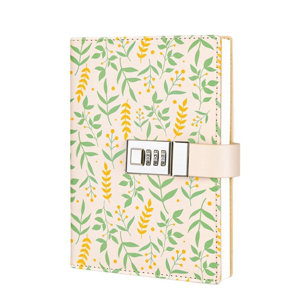 224 Pages B6 Notebook Thickened Printed Pattern Diary Book Protecting Secrets PU Leather Student Notepad Office School Supplies