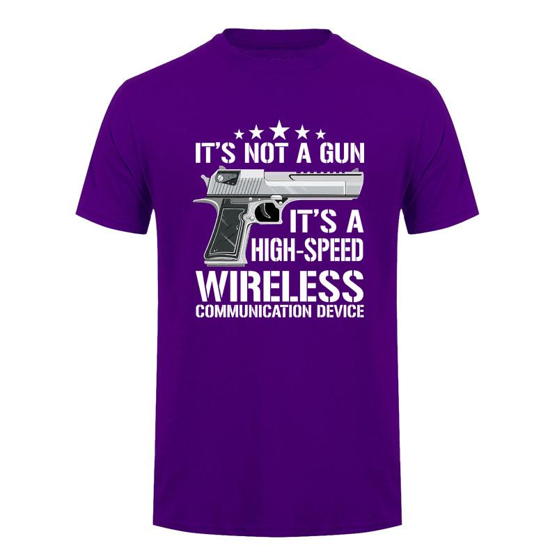 Its Not A Gun Funny Meme T Shirt High Speed Wireless Communication Device Tshirts Pistol Graphic Da969