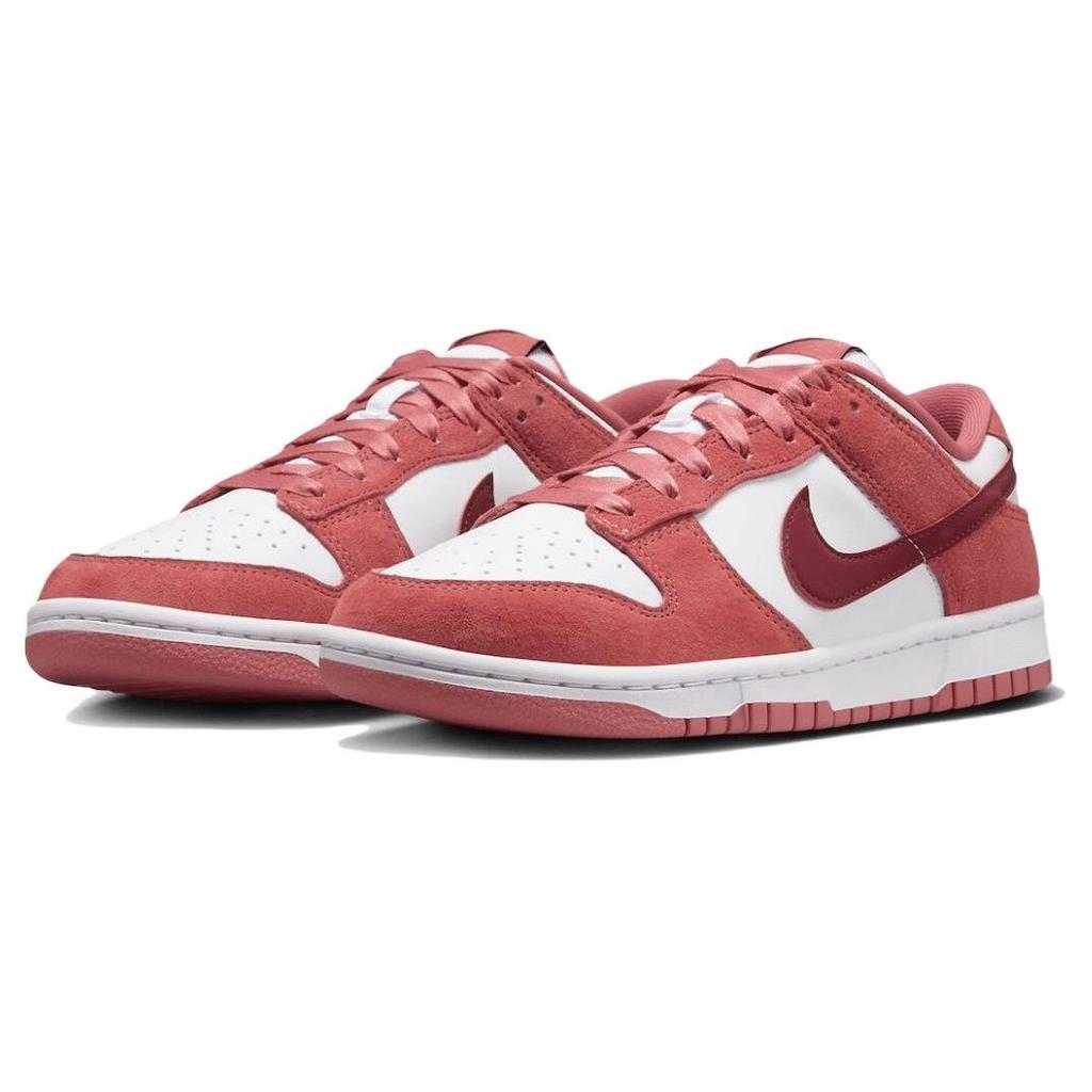 Nike Женские кроссовки Dunk Low ко Дню святого Валентина 2024, розовые, белые, красные, FQ7056-100