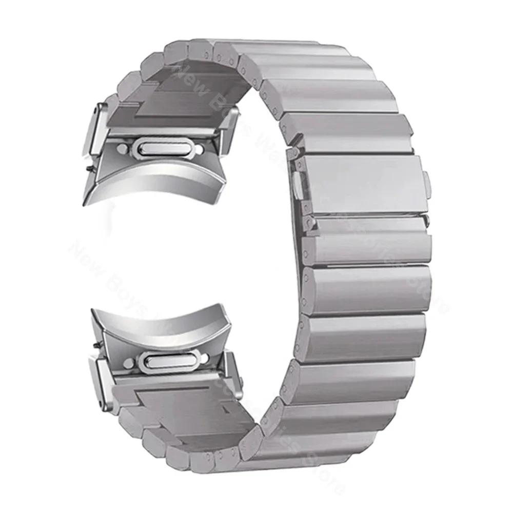 Роскошный титановый ремешок с быстрой установкой для Samsung galaxy watch 7 6 classic 47 43мм 40 44мм 4 42 46мм 5 Pro 45мм деловой браслет