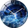 Digital Wall Clock with Low Noise, 30cm/12inch Lightning & Thunder Wall Clock Quartz Clock Quiet Silent Simple Clock for Home Decor Children Room