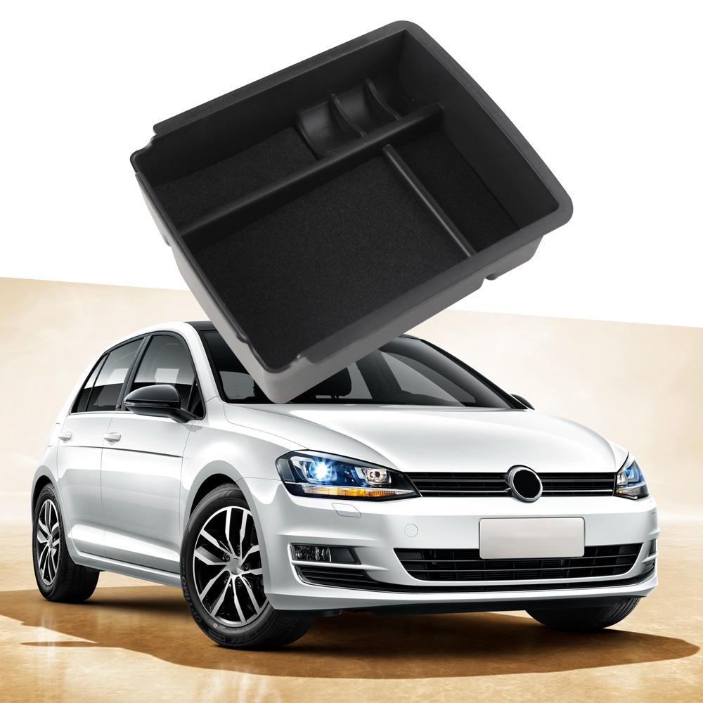 Центральный подлокотник автомобиля, ящик для хранения, лоток для Volkswagen Vw Golf 7 2013- Для Golf Mk7 Vii, центральный контейнер, держатель, органайзер, аксессуар.