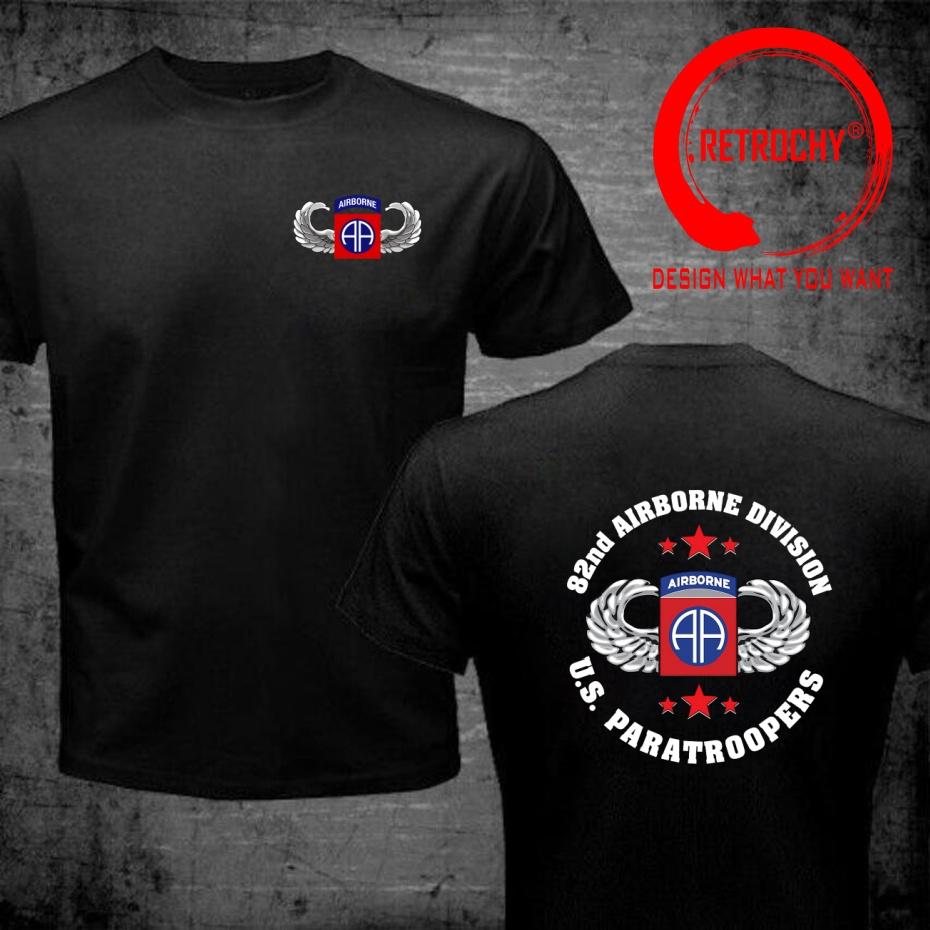 Funny Design SUS Army 82nd Airborne Wing hirt Unisex Fashion Trendy Casual Clothing Stylish Tops Tee Shirt Leisure Tshirt Men's