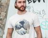The Great Wave T-Shirt and Kids Tshirt with Japanese Art by Hokusai (100% Organic Cotton) Classic White / Vintage Beige TShirt and Kids Tshirt