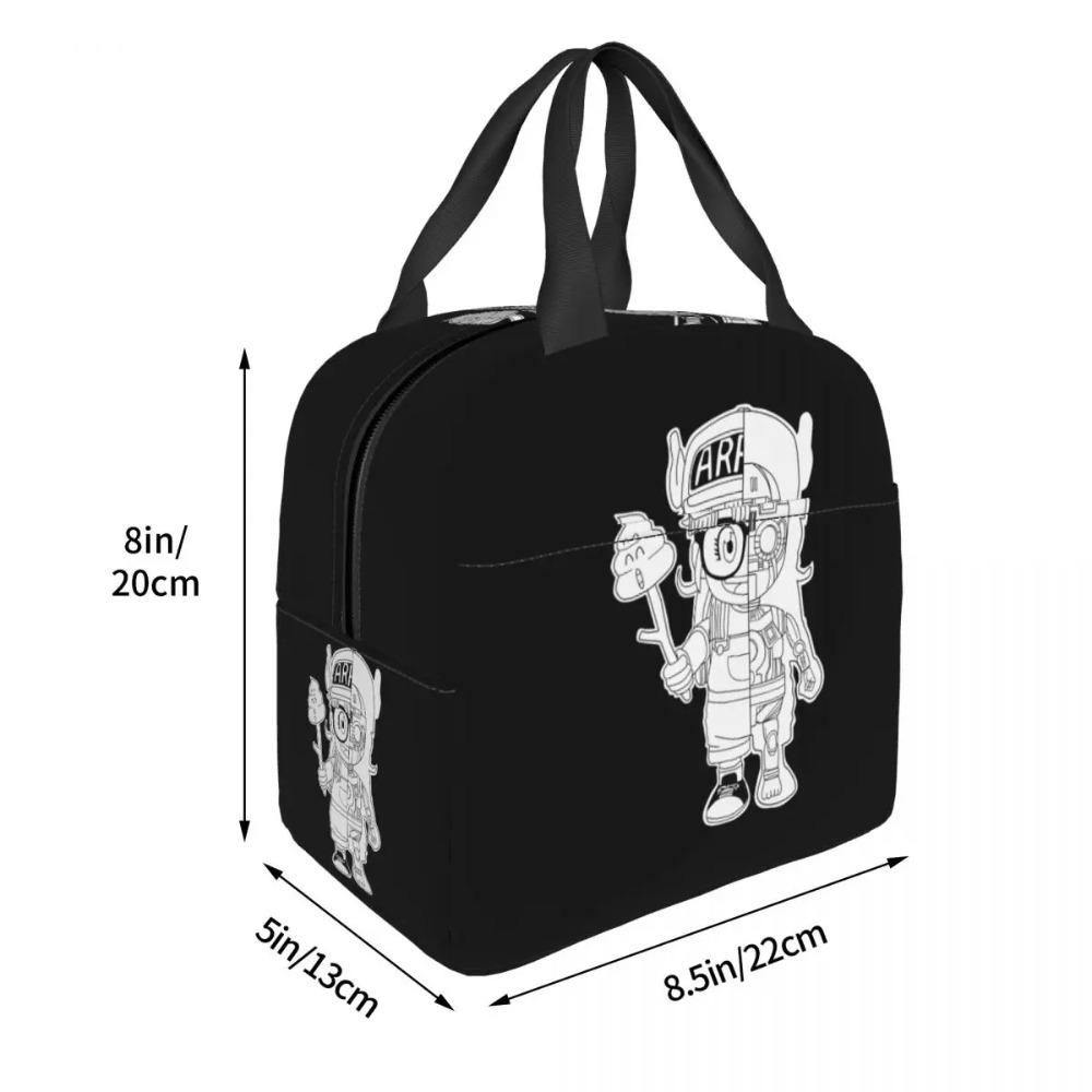 Индивидуальная фиолетовая коробка для ланча Arale Dr Slump, многоразовая, для женщин, с функцией охлаждения, термоизолированная сумка для еды, для студентов