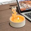 Cat Candle Holder Cute Cartoon Cat Shape Warm And Cozy Desktop Candlestick Synthetic Resin Elegant Candle Stand For Home Decor