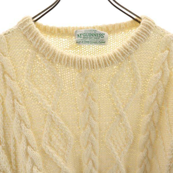 McGUINNESS 80-е Рыбацкий Винтажный Вязаный шерстяной свитер с длинным рукавом Мужской Б/У