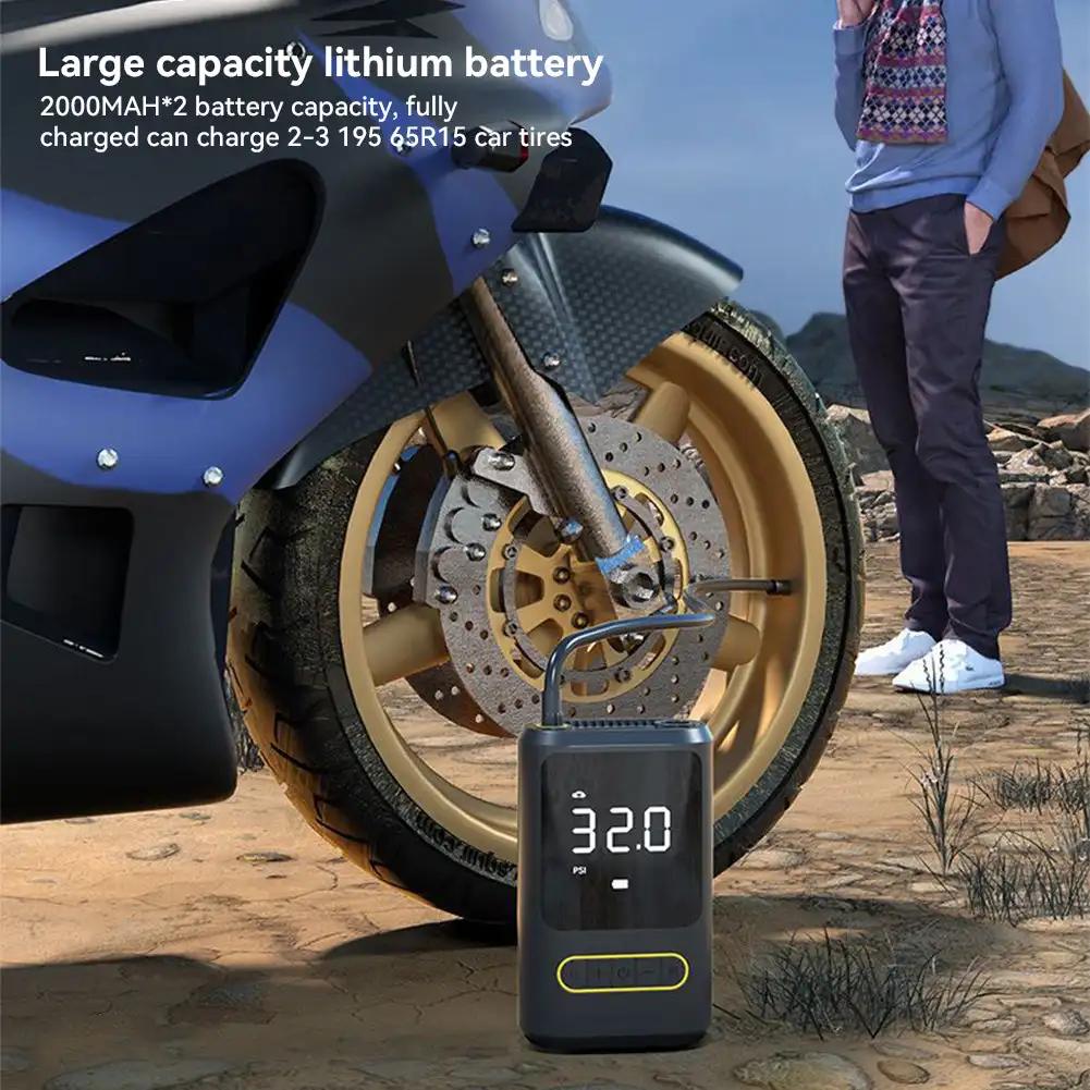 Насос-инфлятор для автомобиля 150 фунтов на квадратный дюйм, портативный электрический насос-компрессор, насос с цифровым дисплеем для мотоциклов, велосипедов, мячей и зарядное устройство для телефона