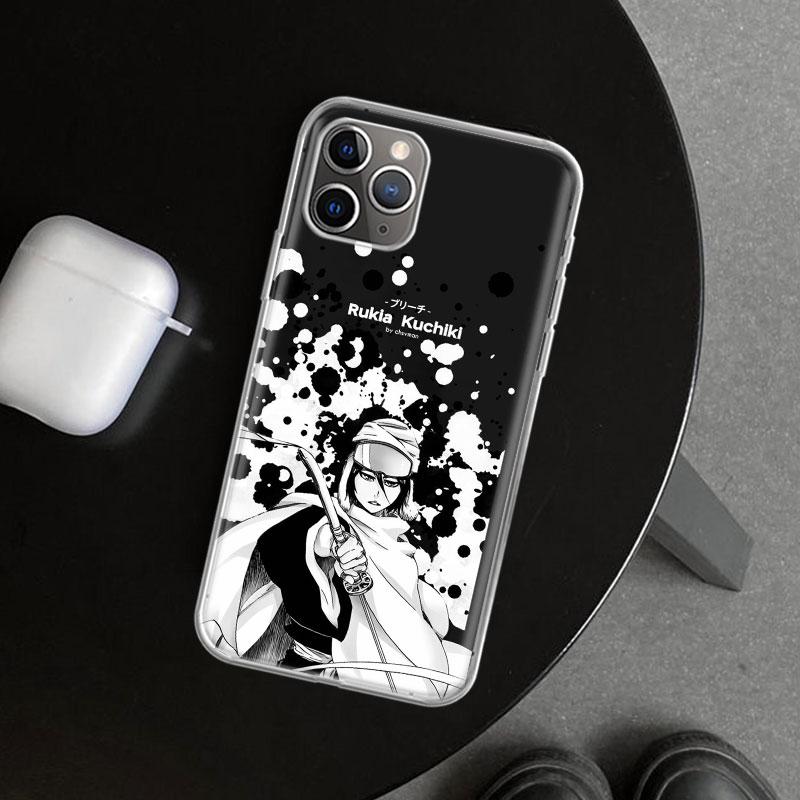 Чехол для телефона Bleach Кучики Рукия для iPhone 11 12 13 Mini 14 15 Plus 16 Pro Max 17 Air 7 8 + SE Арт Индивидуальный Fundas 11 12