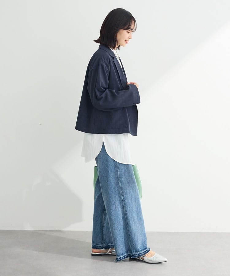 Темно-синяя короткая куртка [Green Parks] Женская