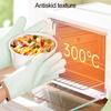 Перчатка для выпечки Сверхтолстая термостойкая многоразовая нескользящая текстура Силиконовая для легкой чистки Защита от ожогов Устойчивость к высоким температурам