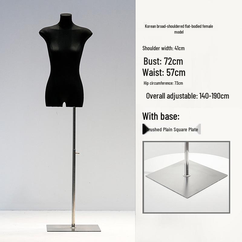 Манекен женский с плоским телом в корейском стиле и широкими плечами для демонстрации женской одежды
