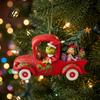 Holiday Party Supplies Green Elf Red Car Ornament, Acrylic Christmas Tree Hanging Decor Favors for Mirror, Funny Pendant, Home Decoration Decorations
