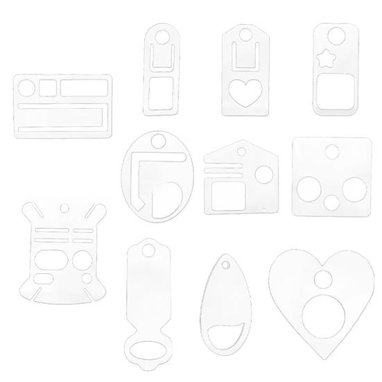 11 шт. Прозрачная бобина для вышивальных ниток Форма сердца DIY Рукоделие Швейная хлопковая нить Намоточная плата Карточка-органайзер с отверстием