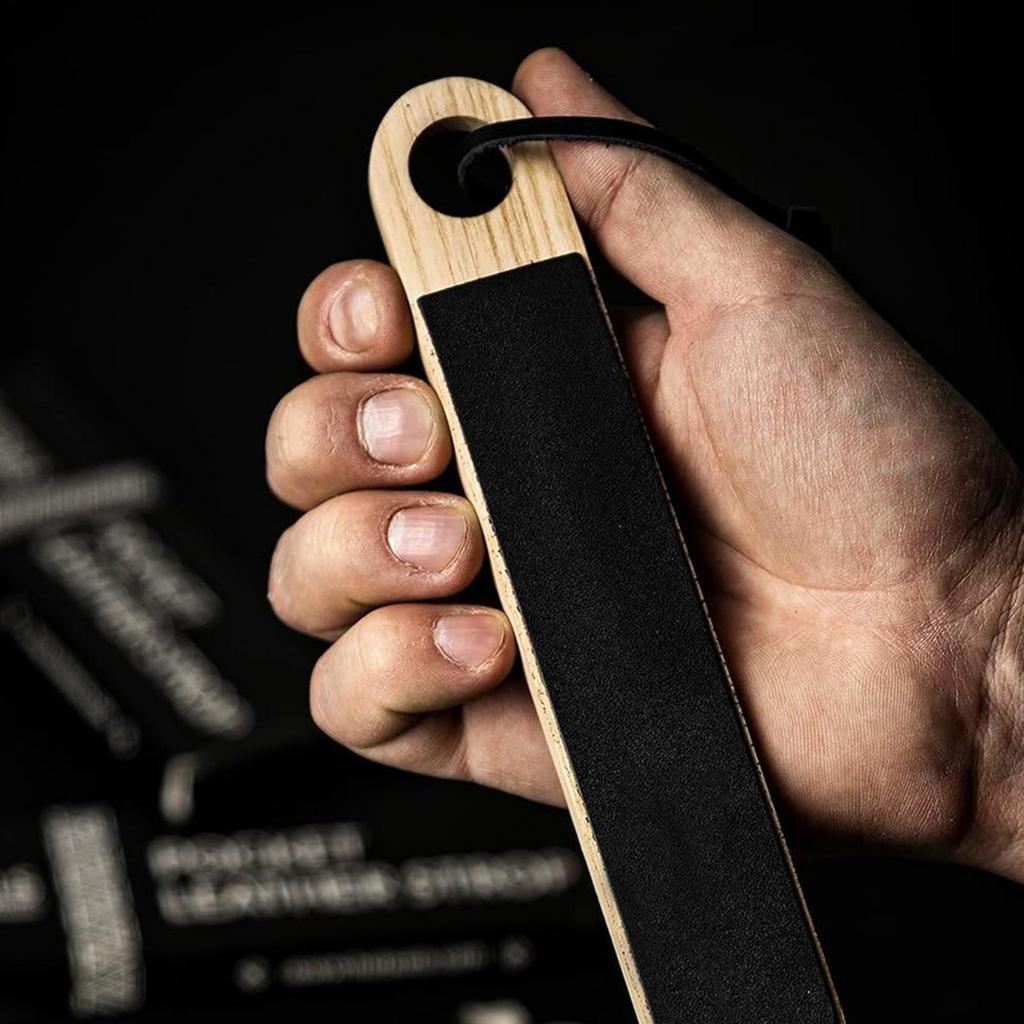 Кожаный ремень для правки Двусторонний кухонный точильный камень PU кожа Набор для заточки стамесок с полировальной пастой Для дома и кухни