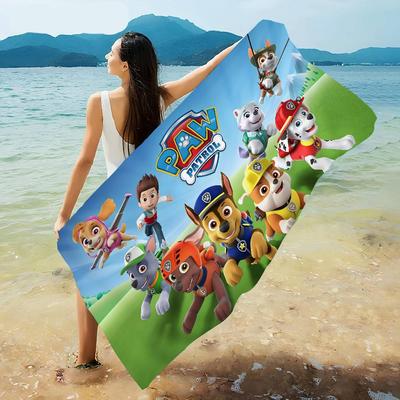 Cartoon P-Patrol Cute Dog Anime Beach Swimming Towel Soft Absorbent Washcloth Children's Gifts for Kids Travel Camping Gym