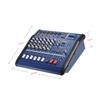 6 Channels Digital Mic Line Audio Mixing Console Power Mixer Amplifier with 48V Phantom Power USB/
