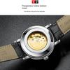 TEVISE Watch Мужские полые модные кожаные мужские часы Светящиеся в темноте автоматические механические часы