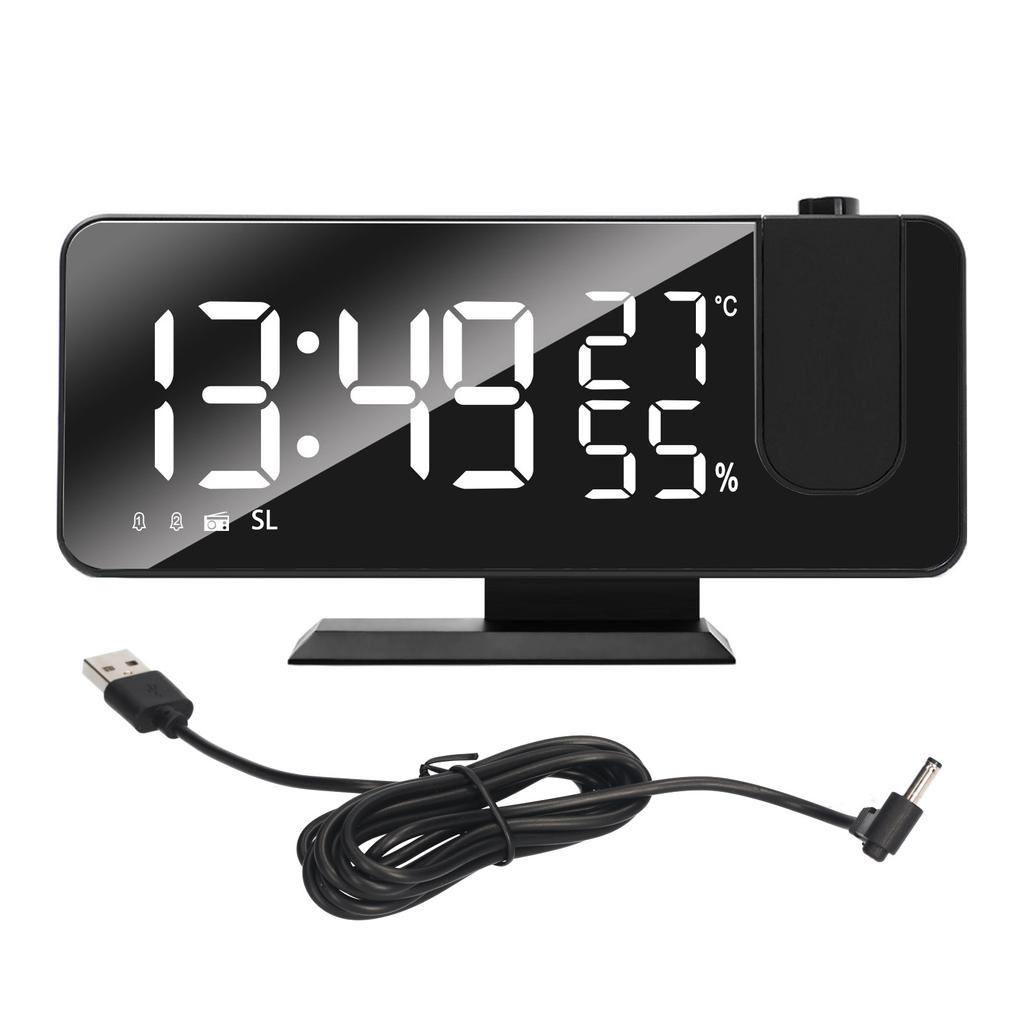 Digital Projection Alarm Clock Large LED Screen Alarm Clock Radio Loud Dual Alarm Clock for Heavy