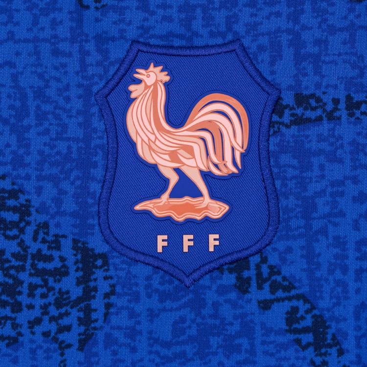 Nike 25-26 Франция Тренировочная Футболка с Круглым Вырезом Модная Мягкая Спортивная Футболка с Коротким Рукавом для Футбола Мужская Топы Синяя FZ9710-438