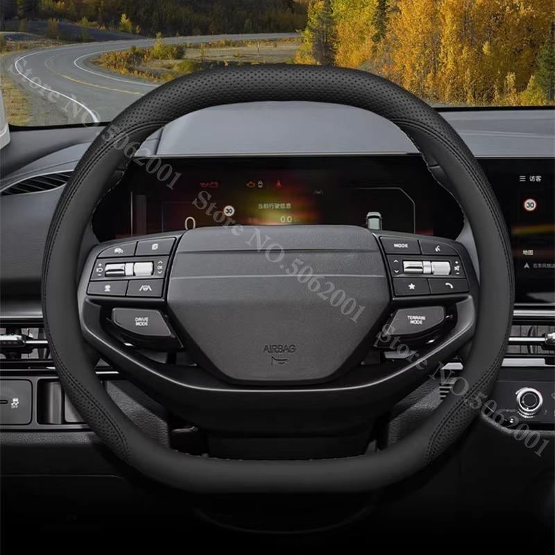For KIA Sportage K4 2025 2026 Double D-shape Car Steering Wheel Cover Ultra Thin Leather Steering Protector Non-slip Accessories